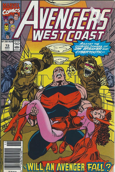 Cover for Avengers West Coast (Marvel, 1989 series) #73 [Australian]