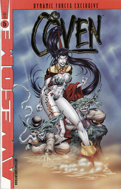 Cover for The Coven (Awesome, 1997 series) #5 [Dynamic Forces Exclusive Alternate Gold Foil Cover]