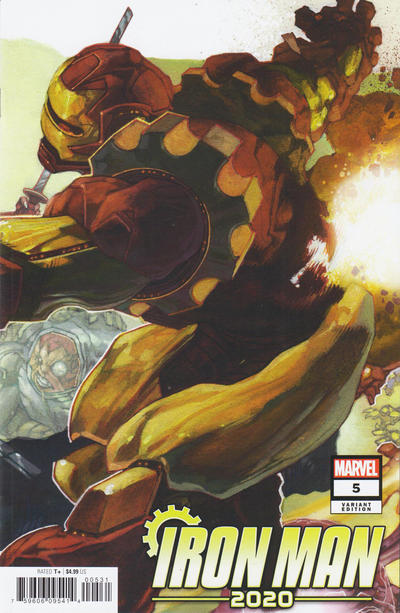Cover for Iron Man 2020 (Marvel, 2020 series) #5 [Simone Bianchi 'Connecting']