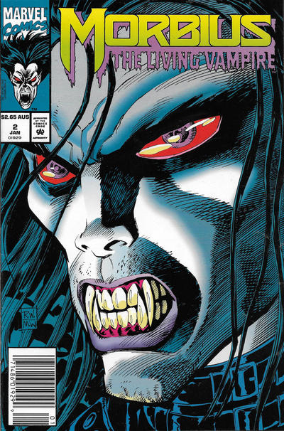 Cover for Morbius: The Living Vampire (Marvel, 1992 series) #2 [Australian]