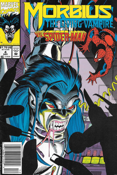Cover for Morbius: The Living Vampire (Marvel, 1992 series) #4 [Newsstand]