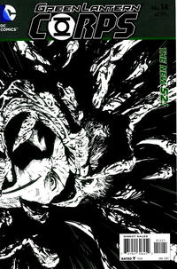 Cover for Green Lantern Corps (DC, 2011 series) #14 [Scott Clark Wraparound Black & White Cover]