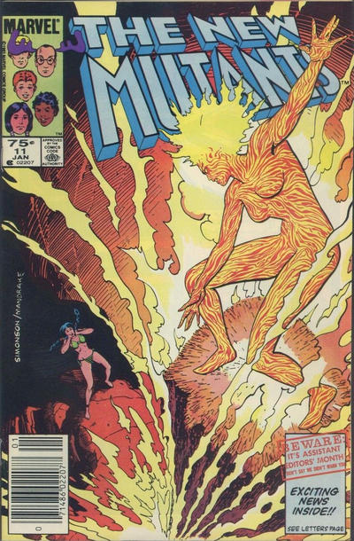 Cover for The New Mutants (Marvel, 1983 series) #11 [Canadian]