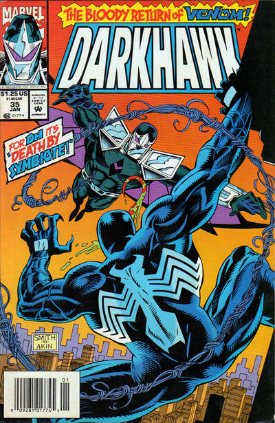 Cover for Darkhawk (Marvel, 1991 series) #35 [Newsstand]