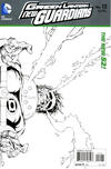 Cover for Green Lantern: New Guardians (DC, 2011 series) #12 [Tyler Kirkham / Matt Banning Black & White Wraparound Cover]