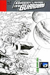 Cover for Green Lantern: New Guardians (DC, 2011 series) #7 [Tyler Kirkham / Matt Banning Black & White Wraparound Cover]