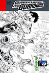 Cover Thumbnail for Green Lantern: New Guardians (2011 series) #8 [Tyler Kirkham / Matt Banning Black & White Wraparound Cover]