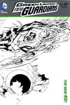 Cover for Green Lantern: New Guardians (DC, 2011 series) #10 [Tyler Kirkham / Matt Banning Black & White Wraparound Cover]