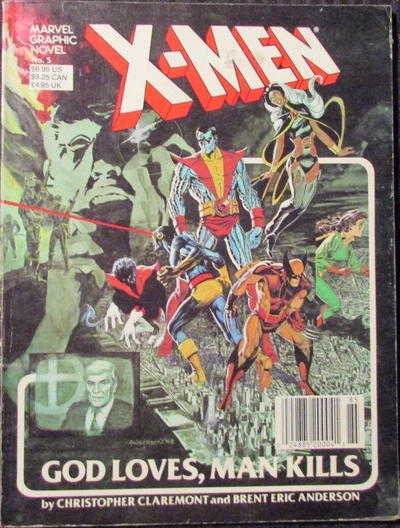 Cover for Marvel Graphic Novel (Marvel, 1982 series) #5 - X-Men: God Loves, Man Kills [Seventh Printing]