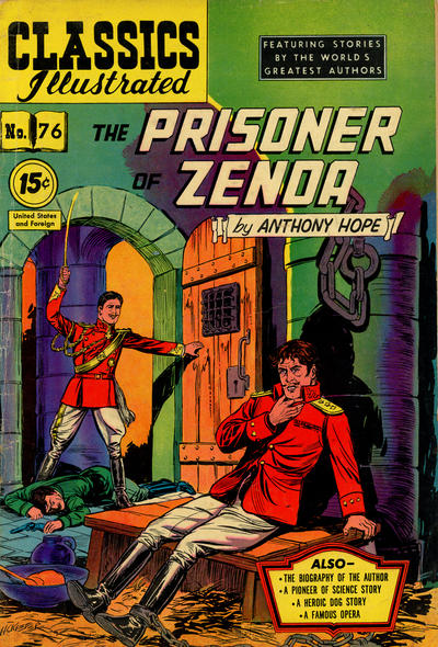 Cover for Classics Illustrated (Gilberton, 1947 series) #76 [HRN 111] - The Prisoner of Zenda