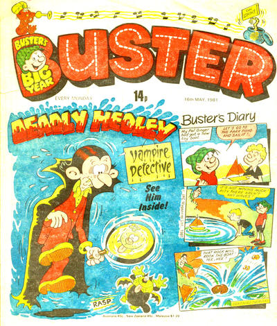 Cover for Buster (IPC, 1960 series) #16 May 1981 [1062]