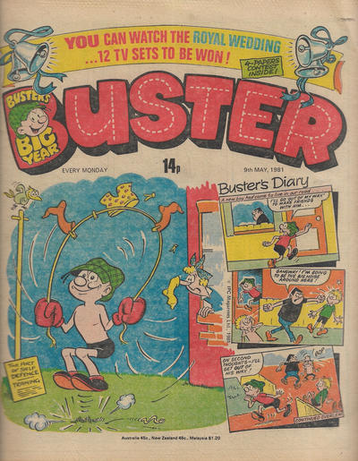 Cover for Buster (IPC, 1960 series) #9 May 1981 [1061]
