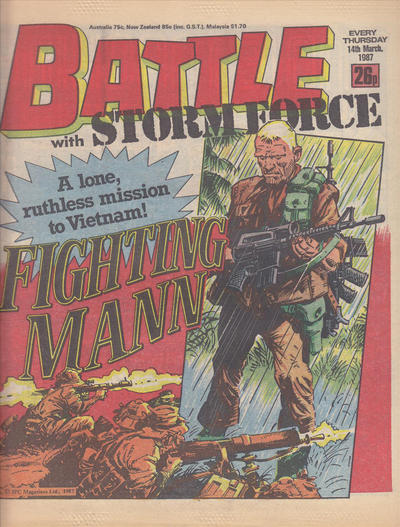 Cover for Battle with Storm Force (IPC, 1987 series) #14 March 1987 [619]