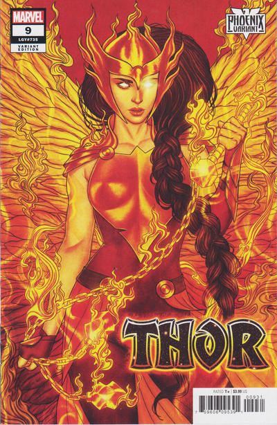Cover for Thor (Marvel, 2020 series) #9 (735) [Jenny Frison - Valkyrie Phoenix Cover]