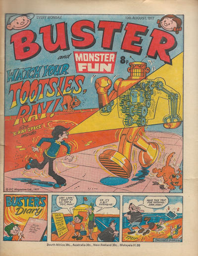 Cover for Buster (IPC, 1960 series) #13 August 1977 [874]