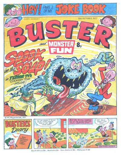 Cover for Buster (IPC, 1960 series) #15 October 1977 [883]