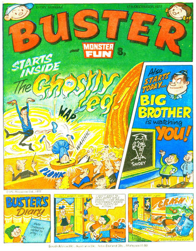 Cover for Buster (IPC, 1960 series) #17 December 1977 [892]