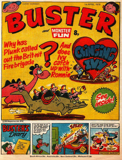 Cover for Buster (IPC, 1960 series) #1 April 1978 [907]