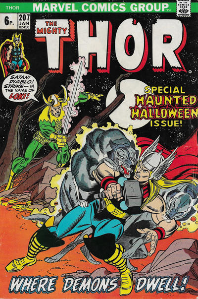 Cover for Thor (Marvel, 1966 series) #207 [British]
