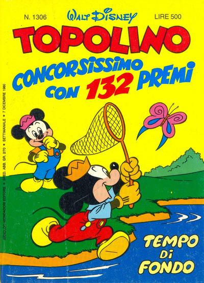 Cover for Topolino (Mondadori, 1949 series) #1306
