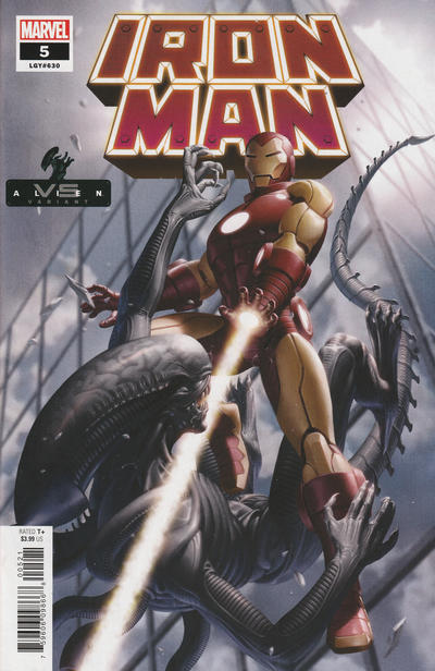 Cover for Iron Man (Marvel, 2020 series) #5 (630) [Junggeun Yoon Marvel vs Alien Cover]