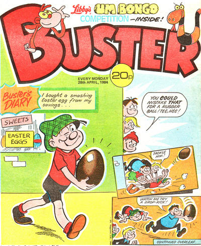 Cover for Buster (IPC, 1960 series) #28 April 1984 [1216]