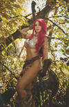 Cover Thumbnail for Red Sonja: The Superpowers (2021 series) #1 [Virgin Cosplay Cover]