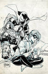 Cover Thumbnail for Crossover (2020 series) #3 [Todd McFarlane Black & White Virgin Cover]