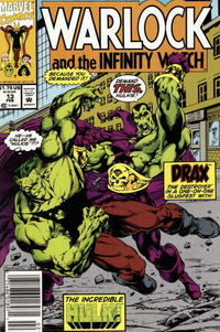 Cover Thumbnail for Warlock and the Infinity Watch (Marvel, 1992 series) #13 [Newsstand]