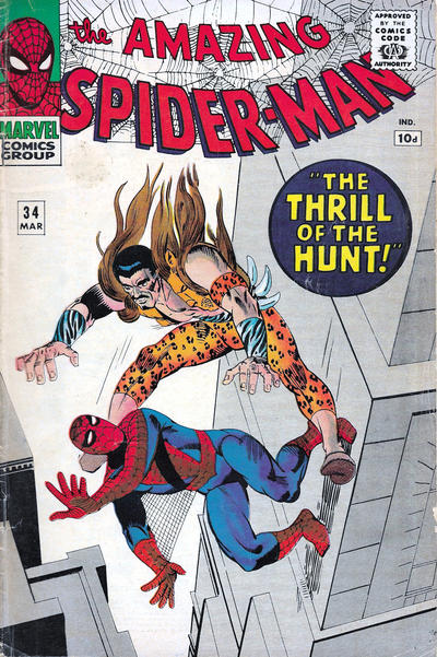 Cover for The Amazing Spider-Man (Marvel, 1963 series) #34 [British]