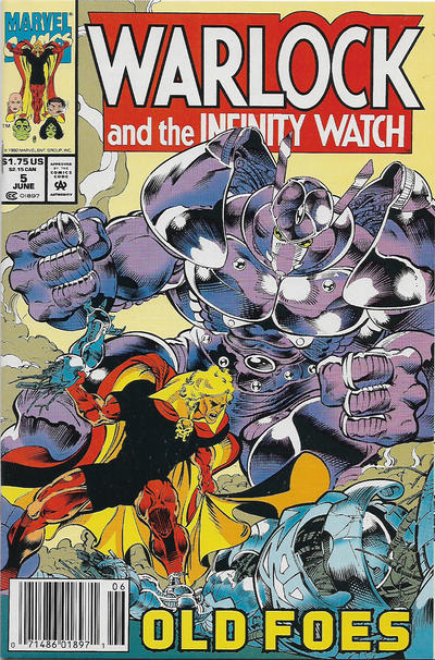 Cover for Warlock and the Infinity Watch (Marvel, 1992 series) #5 [Newsstand]
