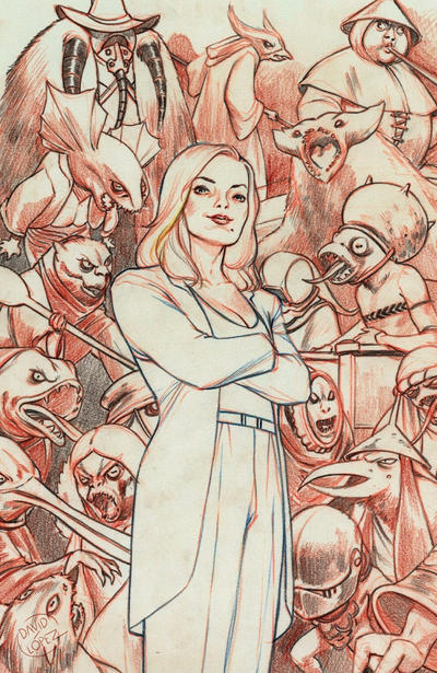 Cover for Buffy the Vampire Slayer (Boom! Studios, 2019 series) #21 [David Lopez Virgin Sketch Cover]