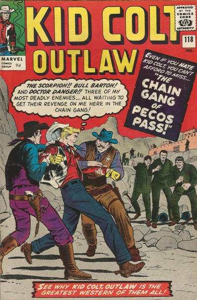 Cover for Kid Colt Outlaw (Marvel, 1949 series) #118 [British]