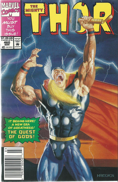 Cover for Thor (Marvel, 1966 series) #460 [Newsstand]
