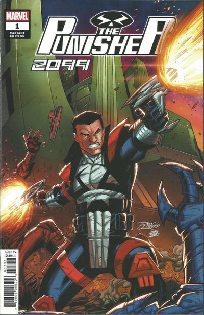 Cover for The Punisher 2099 (Marvel, 2020 series) #1 [Ron Lim & Israel Silva]