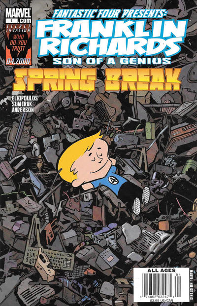 Cover for Franklin Richards: Spring Break (Marvel, 2008 series) #1 [Newsstand]