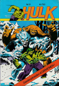 Cover Thumbnail for Hulk (Winthers Forlag, 1980 series) #31