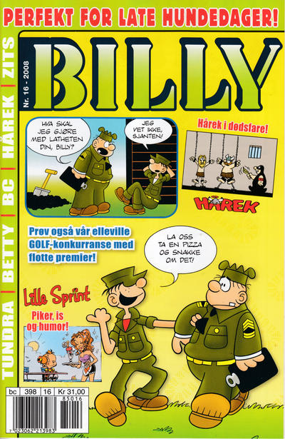 Cover for Billy (Hjemmet / Egmont, 1998 series) #16/2008