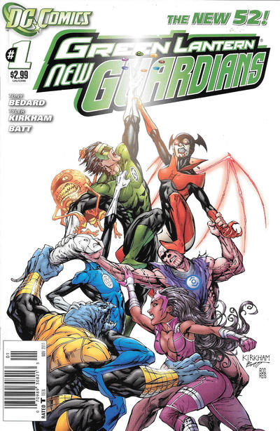 Cover for Green Lantern: New Guardians (DC, 2011 series) #1 [Newsstand]