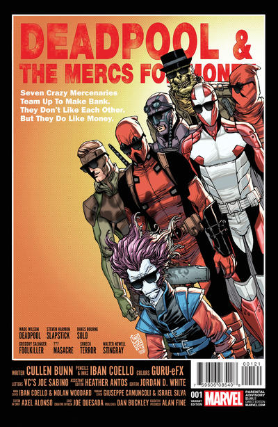 Cover for Deadpool & the Mercs for Money (Marvel, 2016 series) #1 [Incentive Giuseppe Camuncoli Variant]