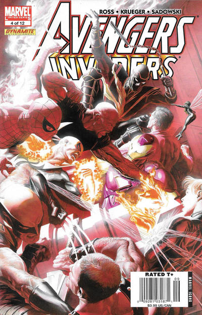 Cover for Avengers/Invaders (Marvel, 2008 series) #4 [Newsstand]