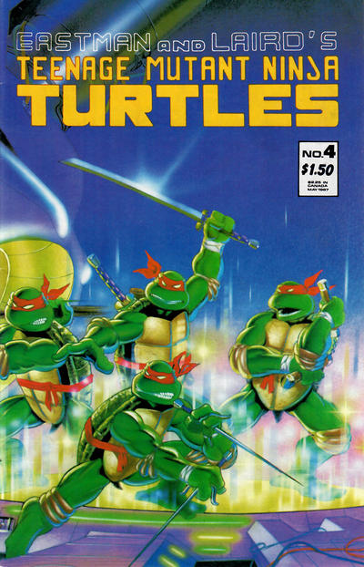 Cover for Teenage Mutant Ninja Turtles (Mirage, 1984 series) #4 [Second Printing]