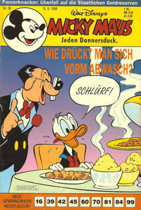 Cover Thumbnail for Micky Maus (Egmont Ehapa, 1951 series) #38/1988 [Österreich-Cover]