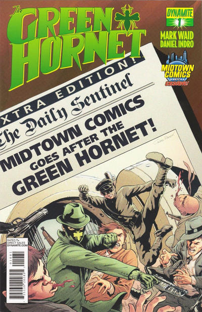 Cover for The Green Hornet (Dynamite Entertainment, 2013 series) #1 [Midtown Comics Exclusive Cover]