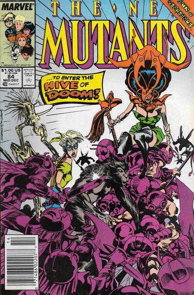 Cover for The New Mutants (Marvel, 1983 series) #84 [Newsstand]