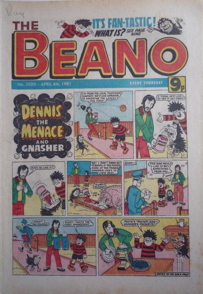Cover for The Beano (D.C. Thomson, 1950 series) #2020