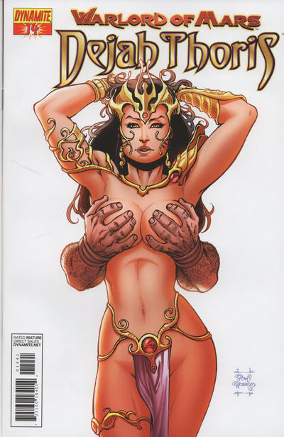 Cover for Warlord of Mars: Dejah Thoris (Dynamite Entertainment, 2011 series) #14 [Pow Rodrix Risque Art Retailer Incentive Cover]