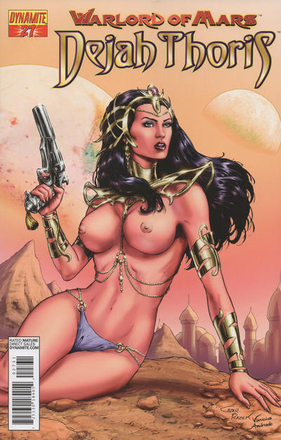 Cover for Warlord of Mars: Dejah Thoris (Dynamite Entertainment, 2011 series) #27 [Cover D - Risqué Art Cezar Razek]