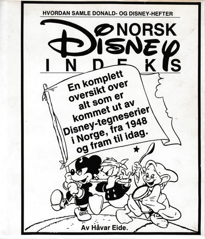 Cover for Norsk Disney Indeks (Håvar Eide (eget forlag), 1989 series) 