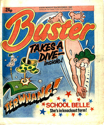 Cover for Buster (IPC, 1960 series) #22 November 1986 [1350]